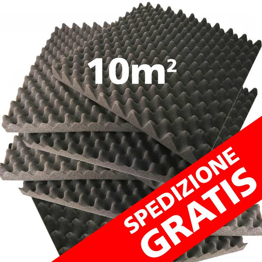 Pannelli Fonoassorbente 50x50 cm - 10 metri quadri - spessore 4,7 cm - PlastiWood (14556458)
