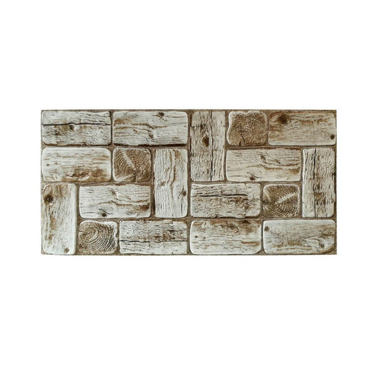 Pannello decorativo in PVC rivestimento parete finto legno TRONCHI DI PINO CHIARO 96x48cm 2 Pz 1 Mq - PlastiWood (14556464)
