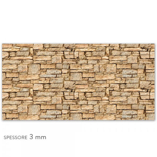 PIETRA DI SIVIGLIA - Paraschizzi da cucina in PVC flessibile - Misura 120x60cm spessore 3mm - PlastiWood (14556627)