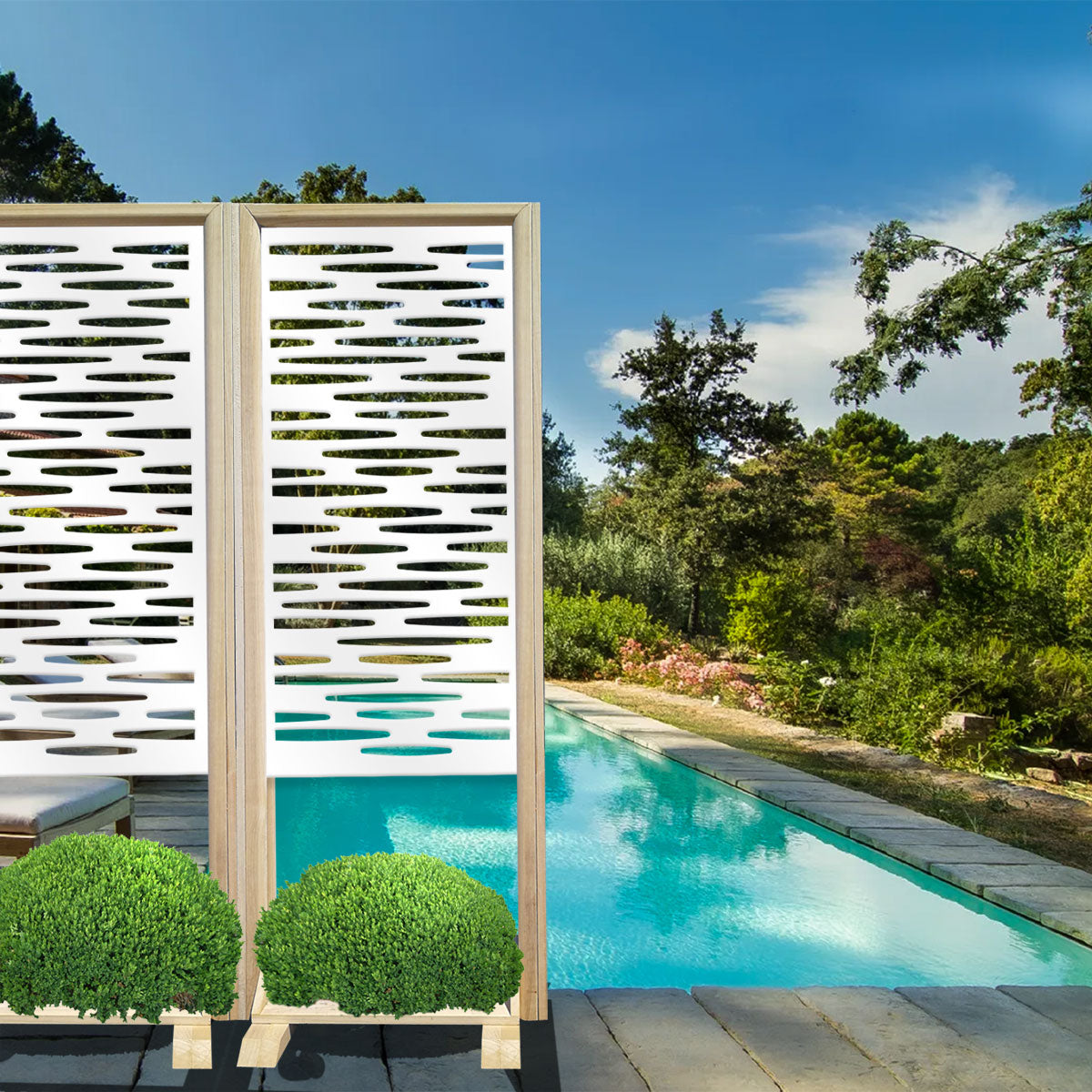 PUDDLE - Separè - Paravento modulabile - 70x190cm - in Legno e PVC - PlastiWood (14556964)