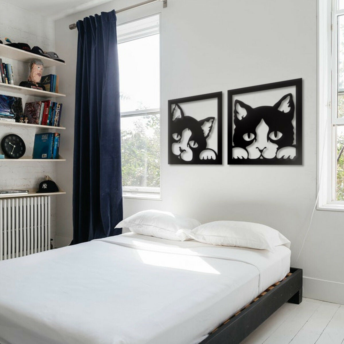 Quadro Coppia di Gatti Neri traforato Cat's 48 x 96 cm - PlastiWood (14557035)