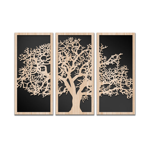 QUERCIA 100x70 cm - Quadro arredo LASERCUT composito Legno e PVC - PlastiWood