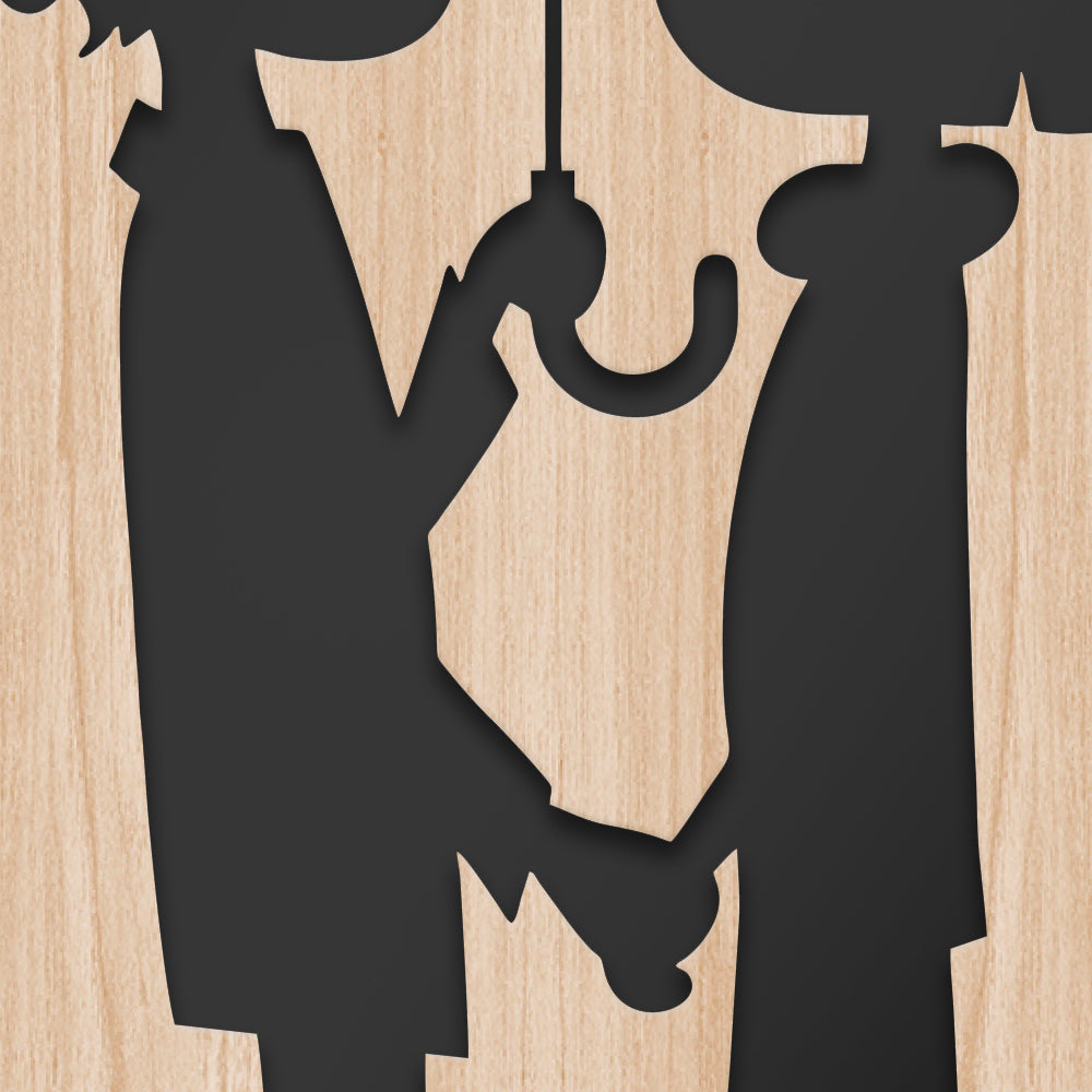 RAIN - Quadro arredo LASERCUT composito Legno e PVC - PlastiWood (14557112)