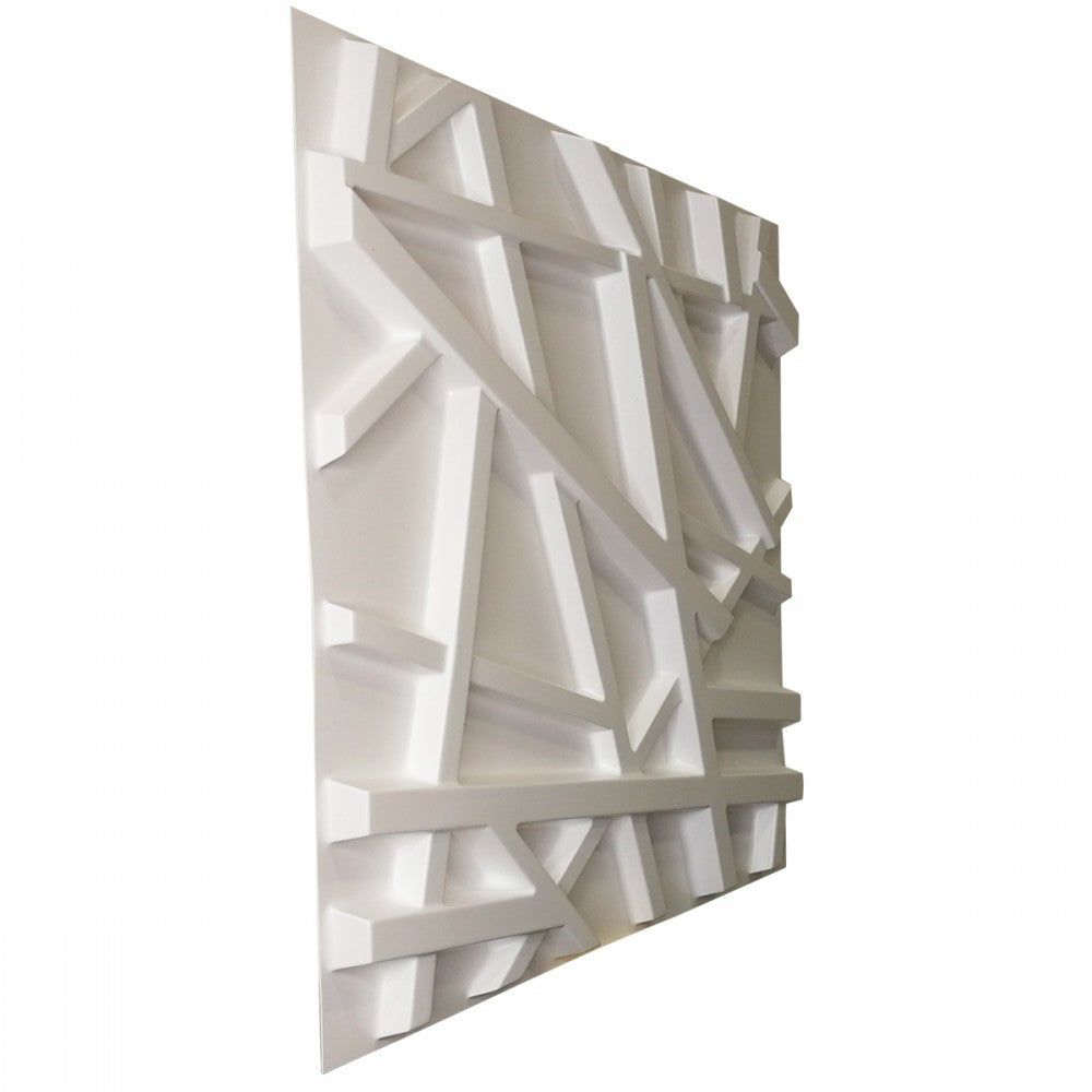 RANDOM bianco - Pannello parete in PVC a rilievo 3D - 50cmX50cm - 1 Pz - PlastiWood(14557158)