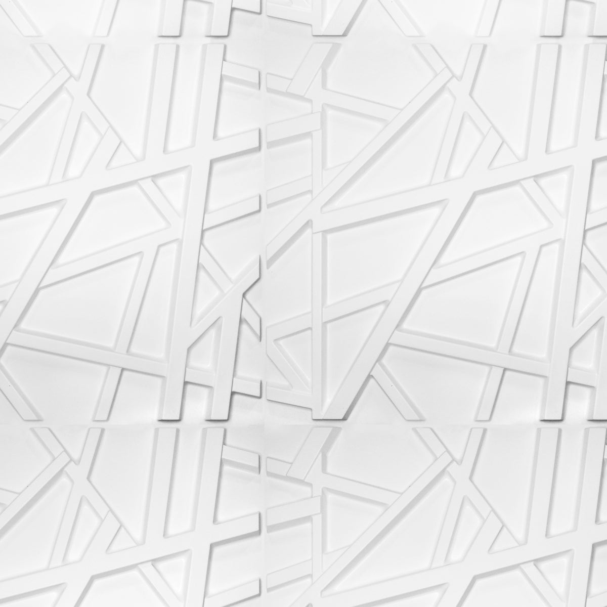 RANDOM bianco - Pannello parete in PVC a rilievo 3D - 50cmX50cm - 1 Pz - PlastiWood (14557159)