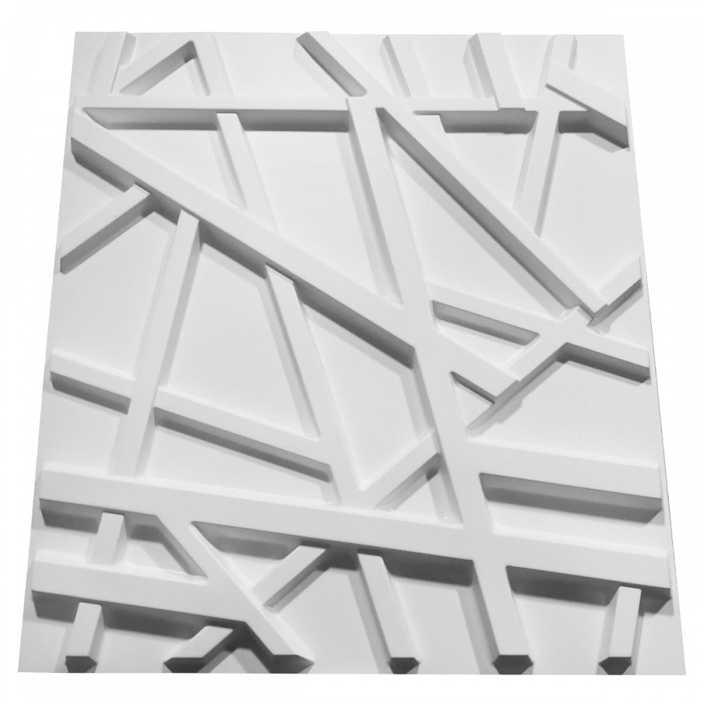 RANDOM bianco - Pannello parete in PVC a rilievo 3D - 50cmX50cm - 1 Pz - PlastiWood(14557160)