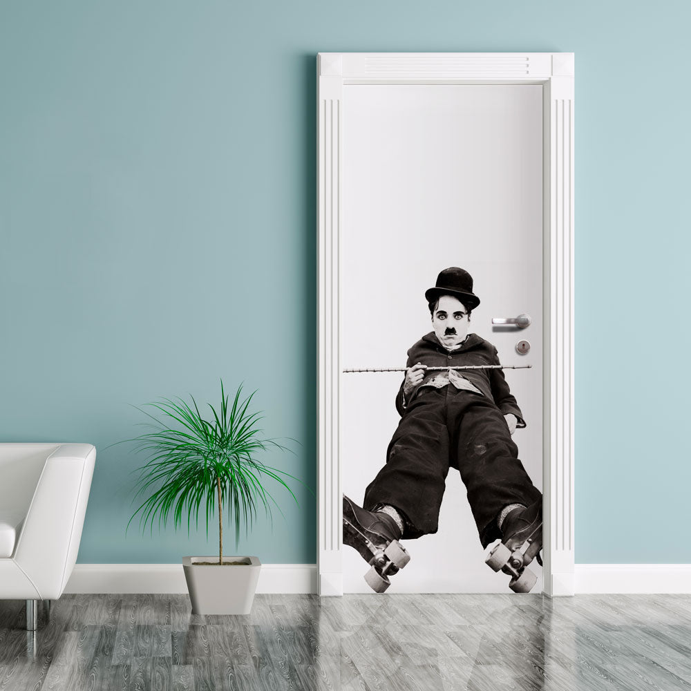 Rivestimento adesivo per porte interne - Charlie Chaplin - PlastiWood(14557218)