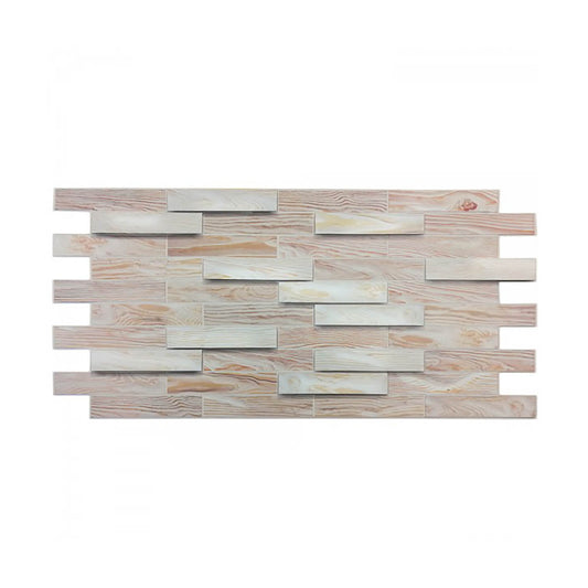 ROVERE SBIANCATO - Pannello parete in PVC finto legno effetto 3D copri muffa 98x48cm 2 Pz 1Mq - PlastiWood(14557478)
