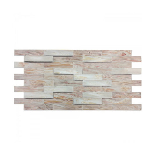 ROVERE SBIANCATO - Pannello parete in PVC finto legno effetto 3D copri muffa 98x48cm 2 Pz 1Mq - PlastiWood (14557478)