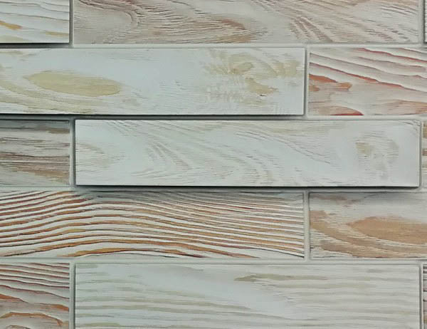 ROVERE SBIANCATO - Pannello parete in PVC finto legno effetto 3D copri muffa 98x48cm 2 Pz 1Mq - PlastiWood(14557480)