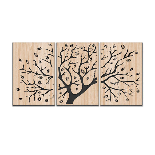 SFIORITURA 100x50 cm - Quadro arredo LASERCUT composito Legno e PVC - PlastiWood