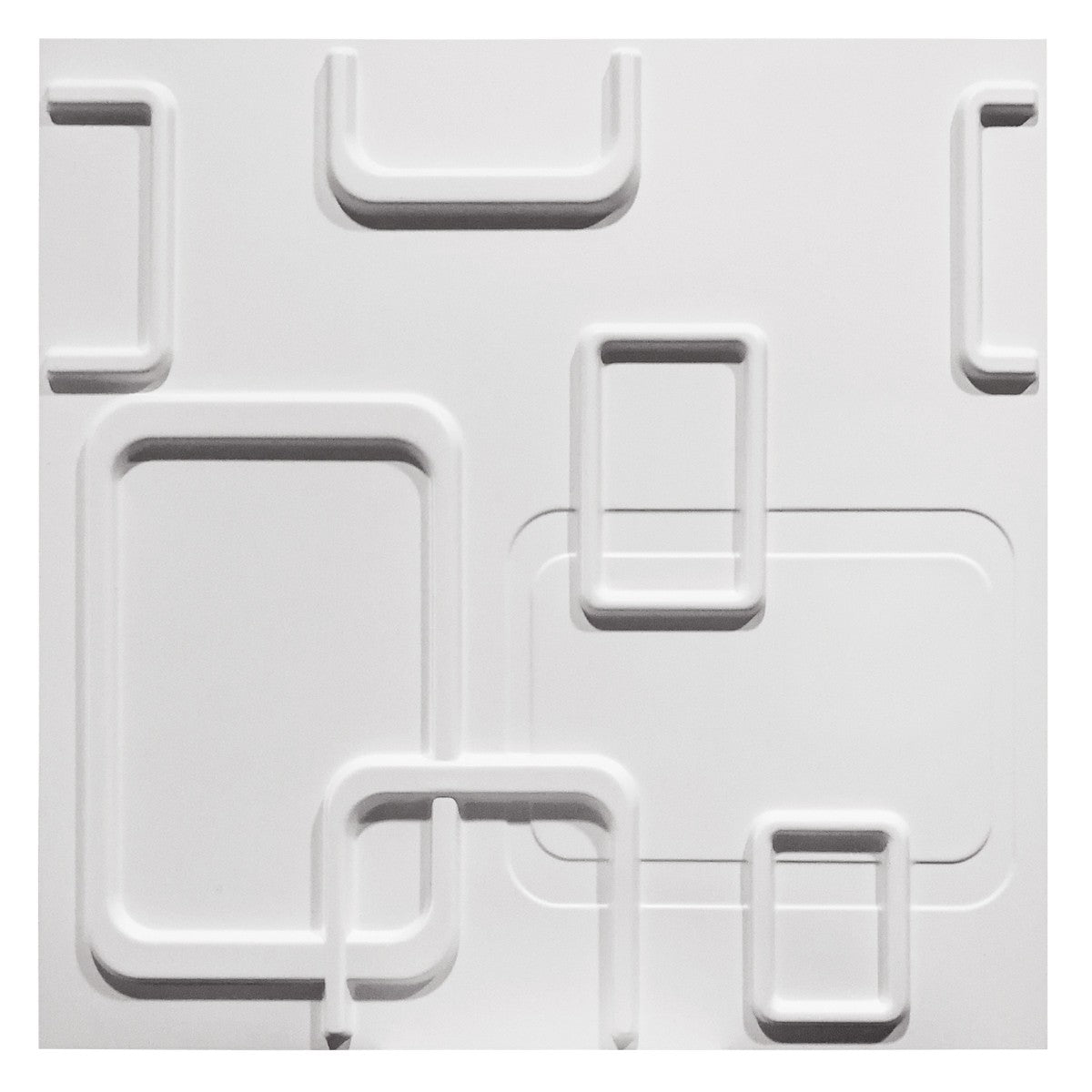 SMART Bianco - Pannello Parete In PVC A Rilievo 3D - 50cmX50cm - 1 Pz - PlastiWood (14557719)