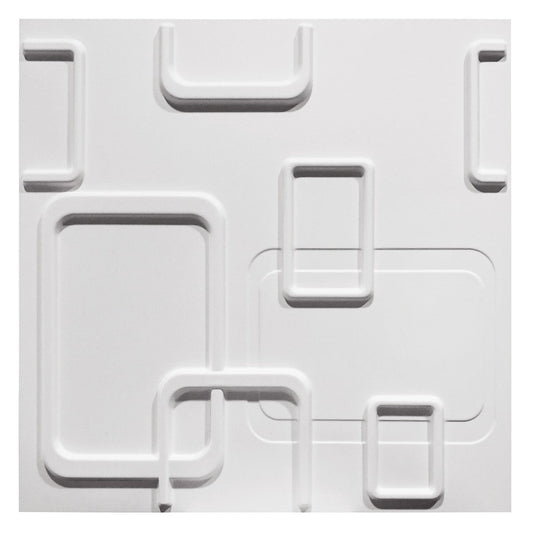 SMART Bianco - Pannello Parete In PVC A Rilievo 3D - 50cmX50cm - 1 Pz - PlastiWood (14557719)