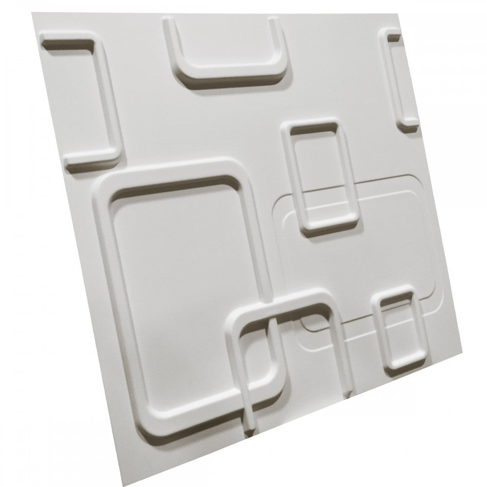 SMART Bianco - Pannello Parete In PVC A Rilievo 3D - 50cmX50cm - 1 Pz - PlastiWood(14557720)