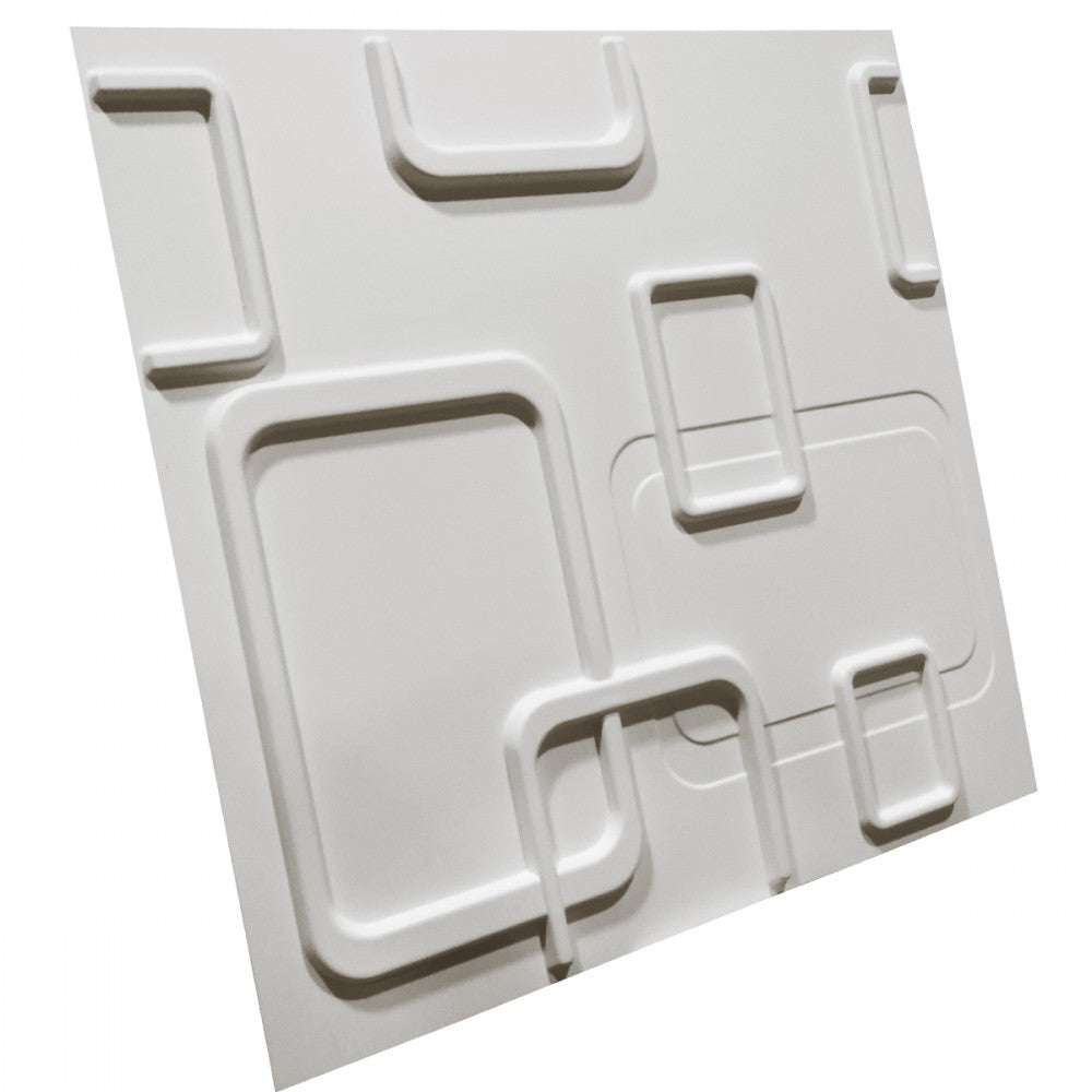 SMART Bianco - Pannello Parete In PVC A Rilievo 3D - 50cmX50cm - 1 Pz - PlastiWood (14557720)