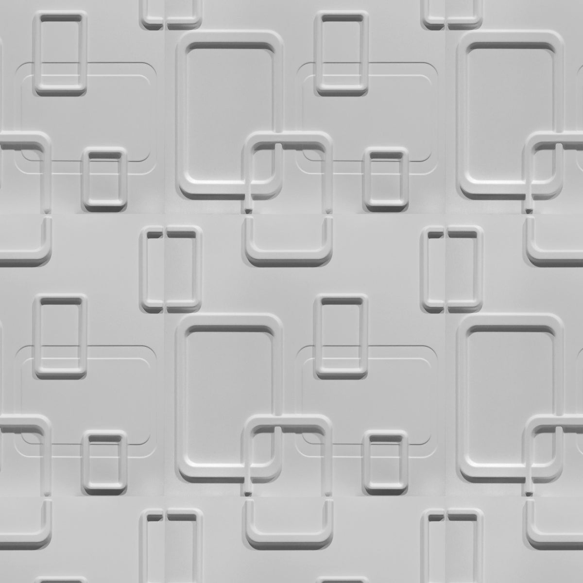 SMART Bianco - Pannello Parete In PVC A Rilievo 3D - 50cmX50cm - 1 Pz - PlastiWood (14557721)