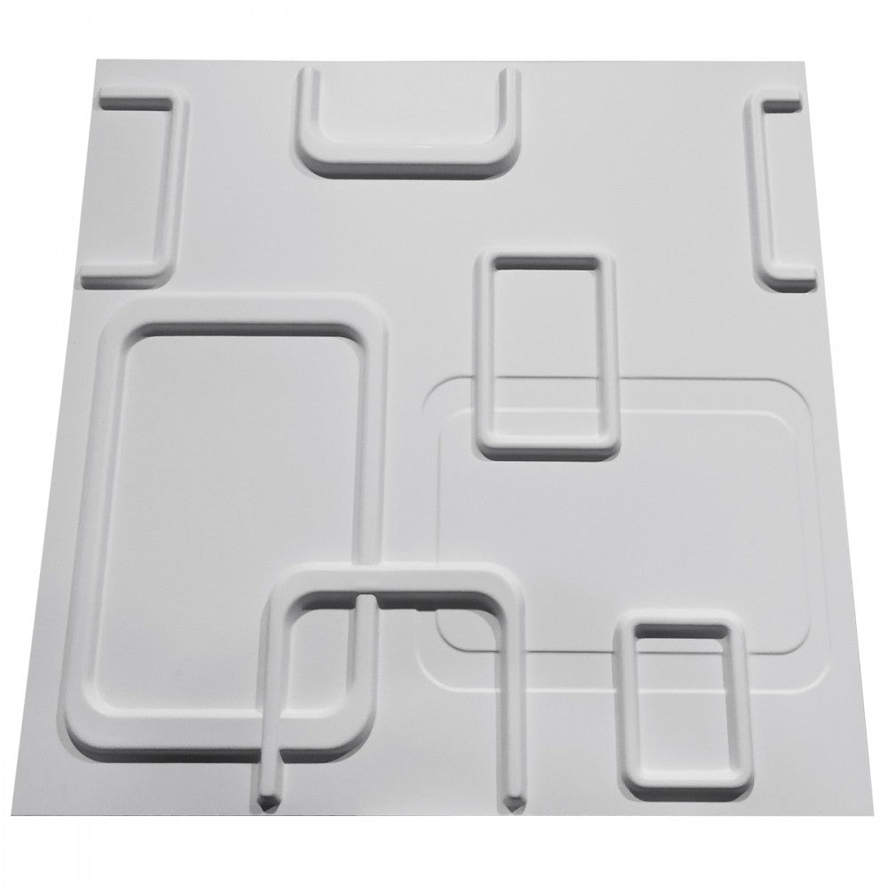 SMART Bianco - Pannello Parete In PVC A Rilievo 3D - 50cmX50cm - 1 Pz - PlastiWood(14557722)