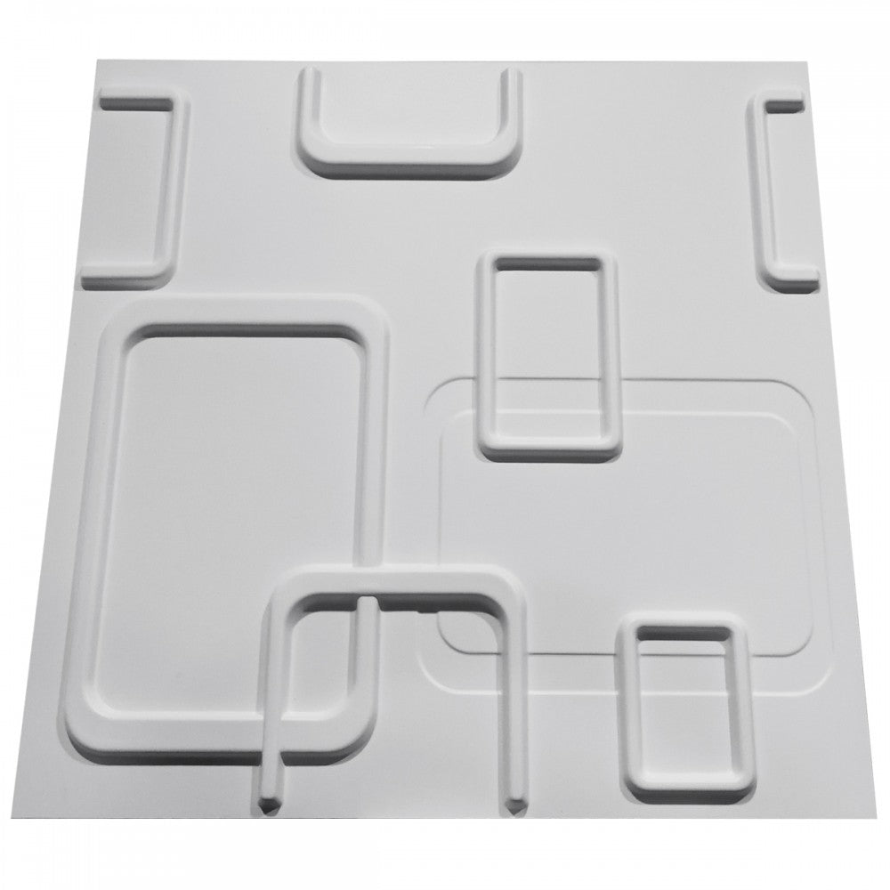 SMART Bianco - Pannello Parete In PVC A Rilievo 3D - 50cmX50cm - 1 Pz - PlastiWood (14557722)