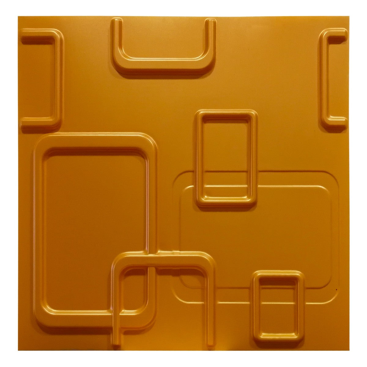 SMART giallo-metal-opaco - Pannello parete in PVC a rilievo 3D - 50cmX50cm - 1 Pz - PlastiWood(14557724)