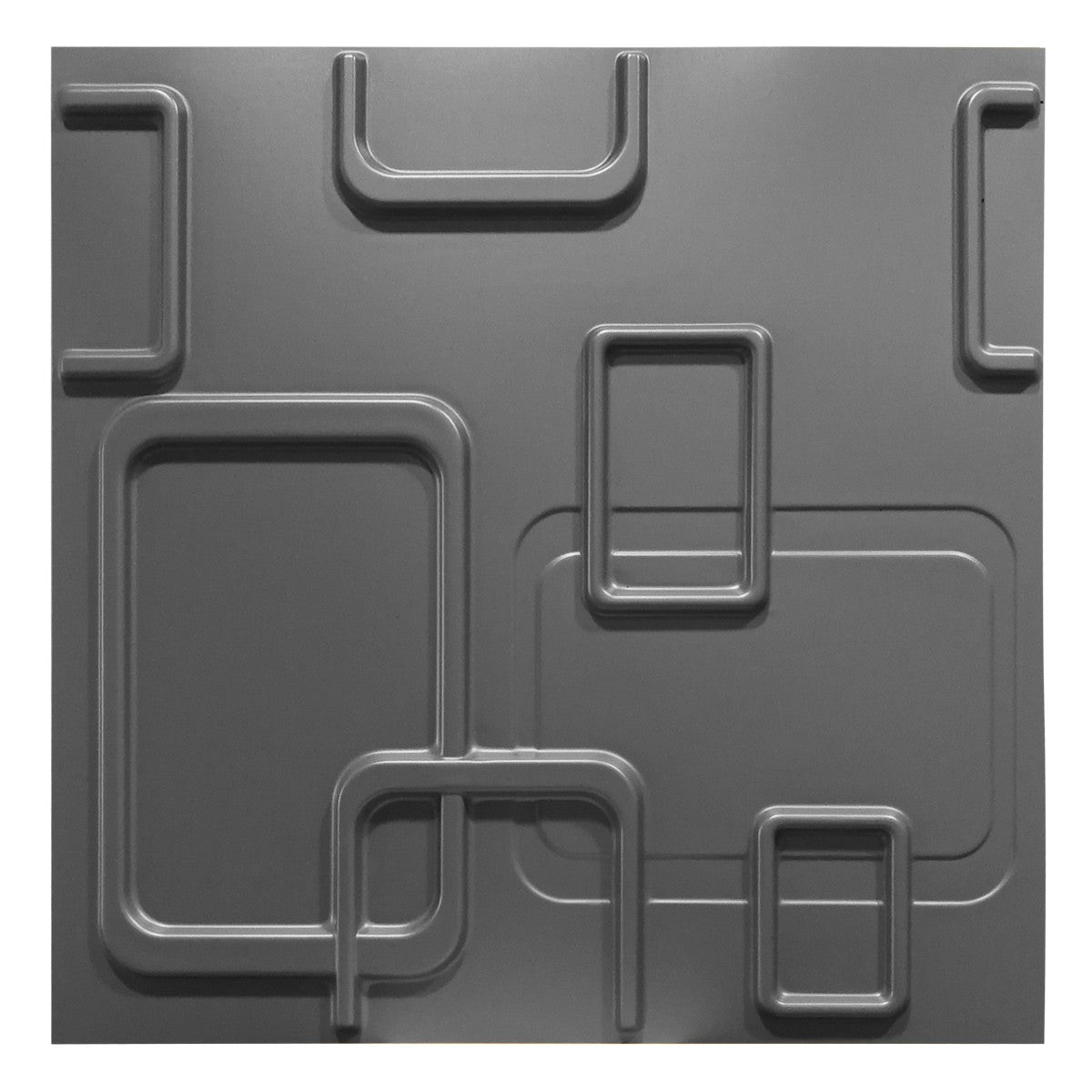 SMART grigio-metal-opaco - Pannello parete in PVC a rilievo 3D - 50cmX50cm - 1 Pz - PlastiWood(14557730)