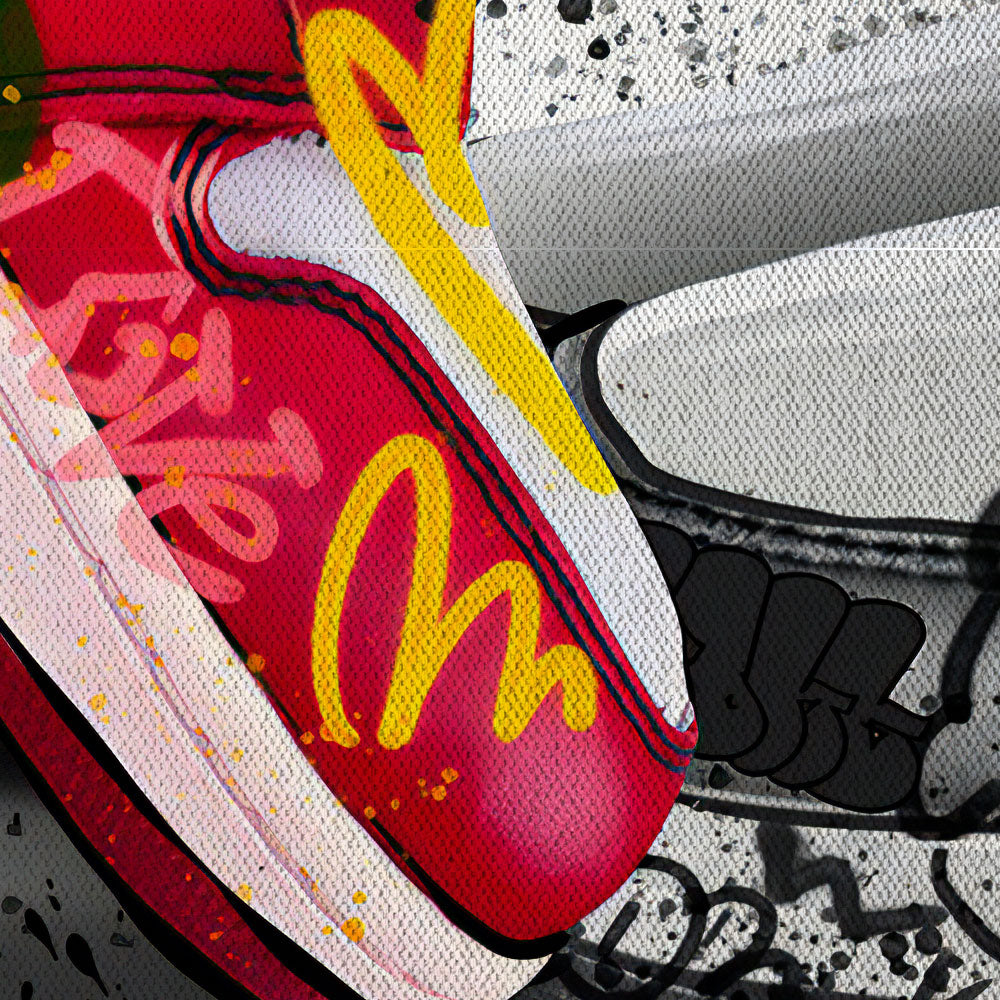 Sneakers -  Quadro Canvas Contemporaneo su telaio in legno - PlastiWood (14557773)