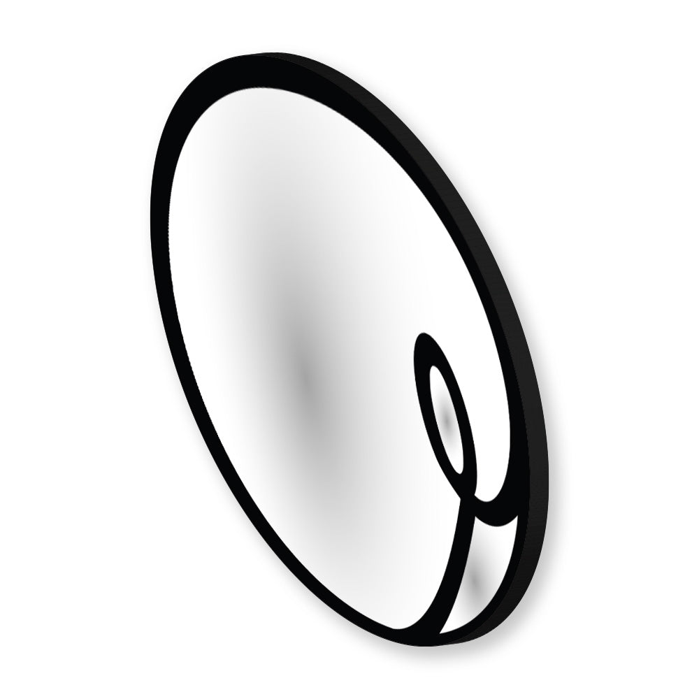 Specchio infrangibile in PVC alta densità modello PRISCILLA colore nero misura 70x35 cm - PlastiWood(14557852)