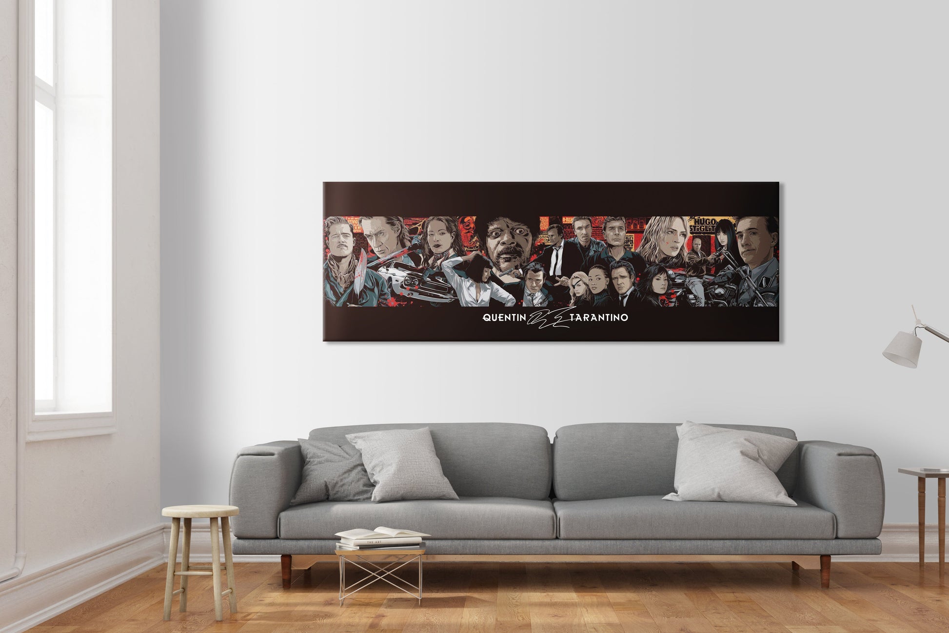 Stampa su Canvas montata su telaio in legno -soggetto Quentin Tarantino - PlastiWood (14557979)