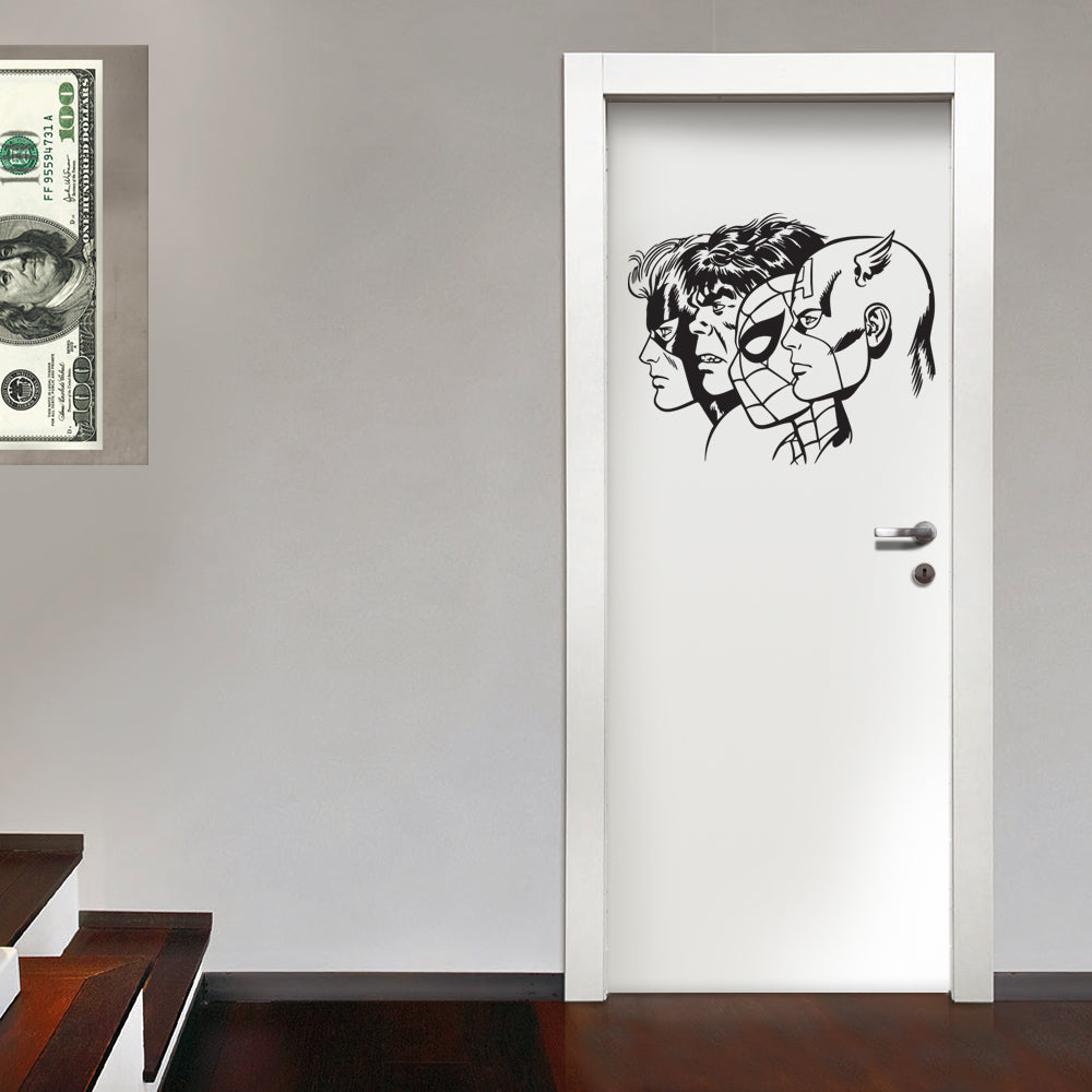 SUPER HEROES - Adesivo murale wall sticker in vinile 55x65 cm - PlastiWood (14558124)