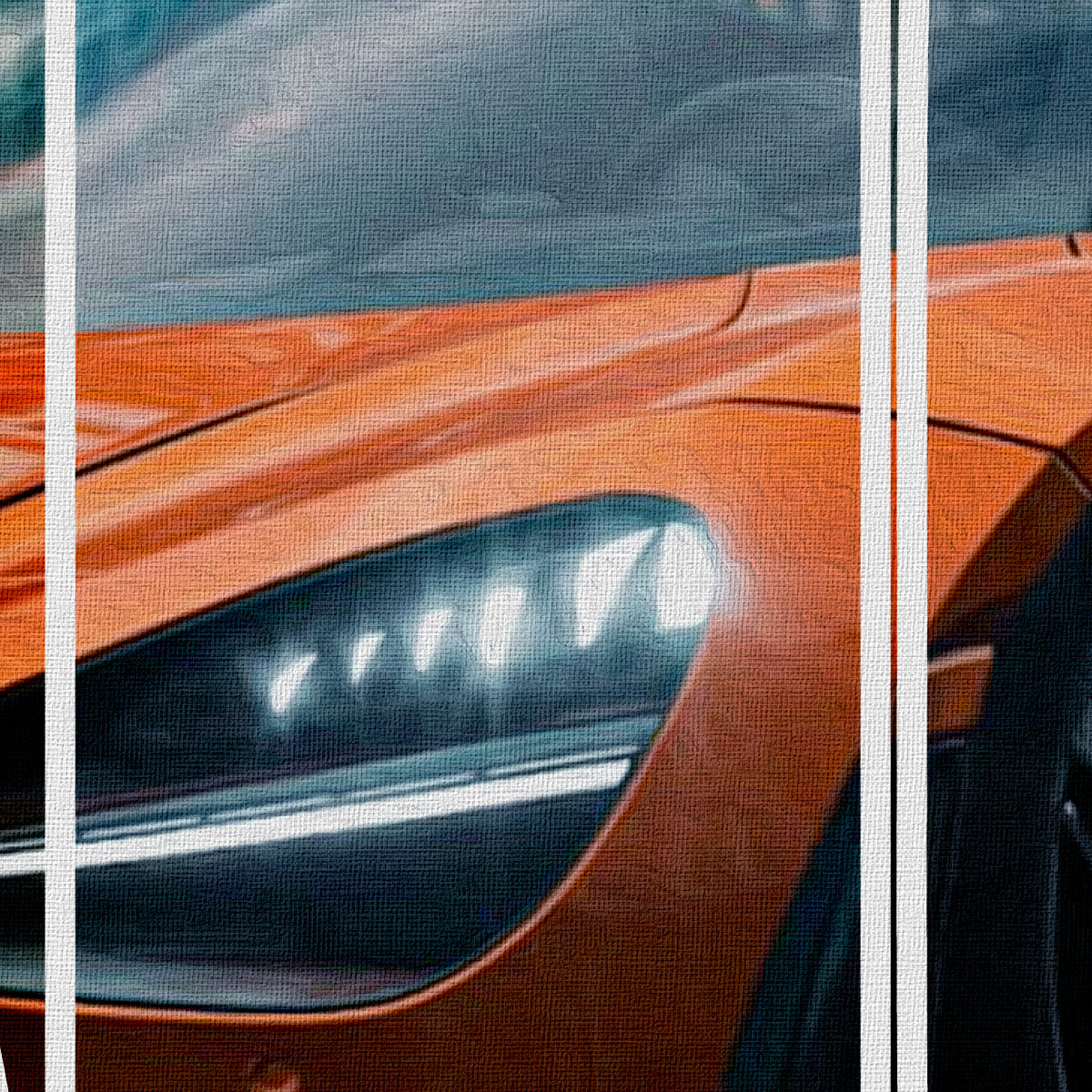 SUPERCAR - ORANGE - THINK BIG - Quadro stampato su Canvas e montato su telaio in legno - PlastiWood (14558128)