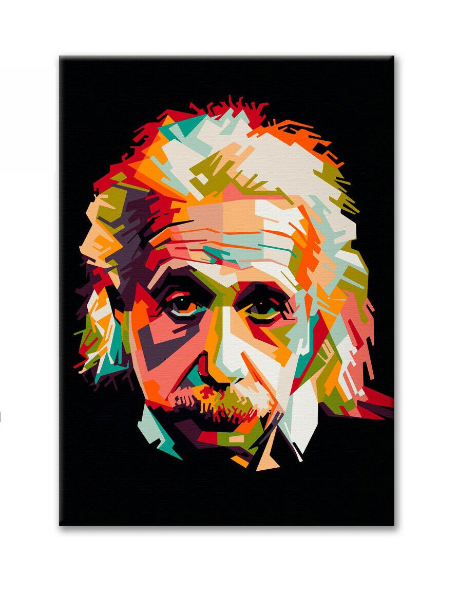 ALBERT EINSTEIN pop art furnishing canvas - high definition print on c ...