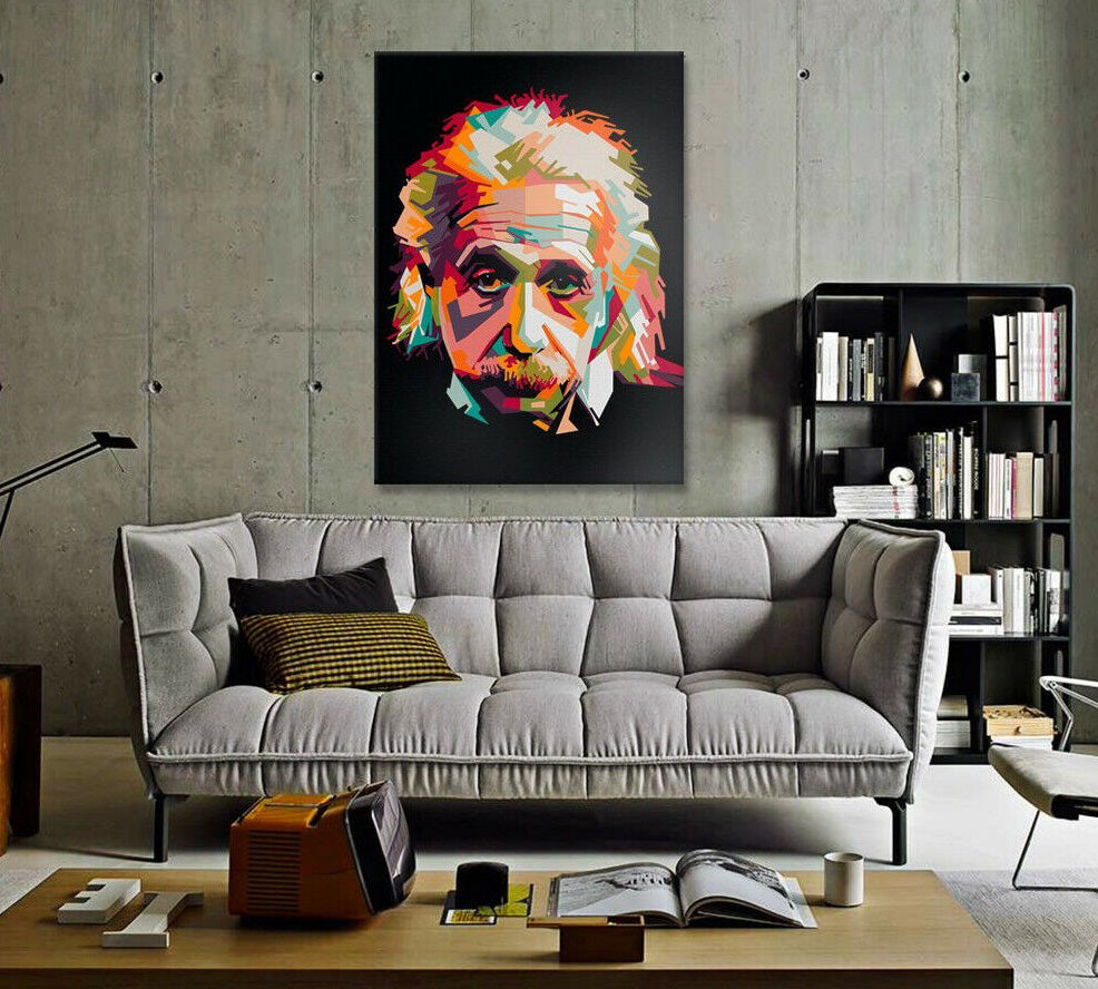 Tela arredo ALBERT EINSTEIN pop art - stampa su tela in alta definizione - PlastiWood (14558171)