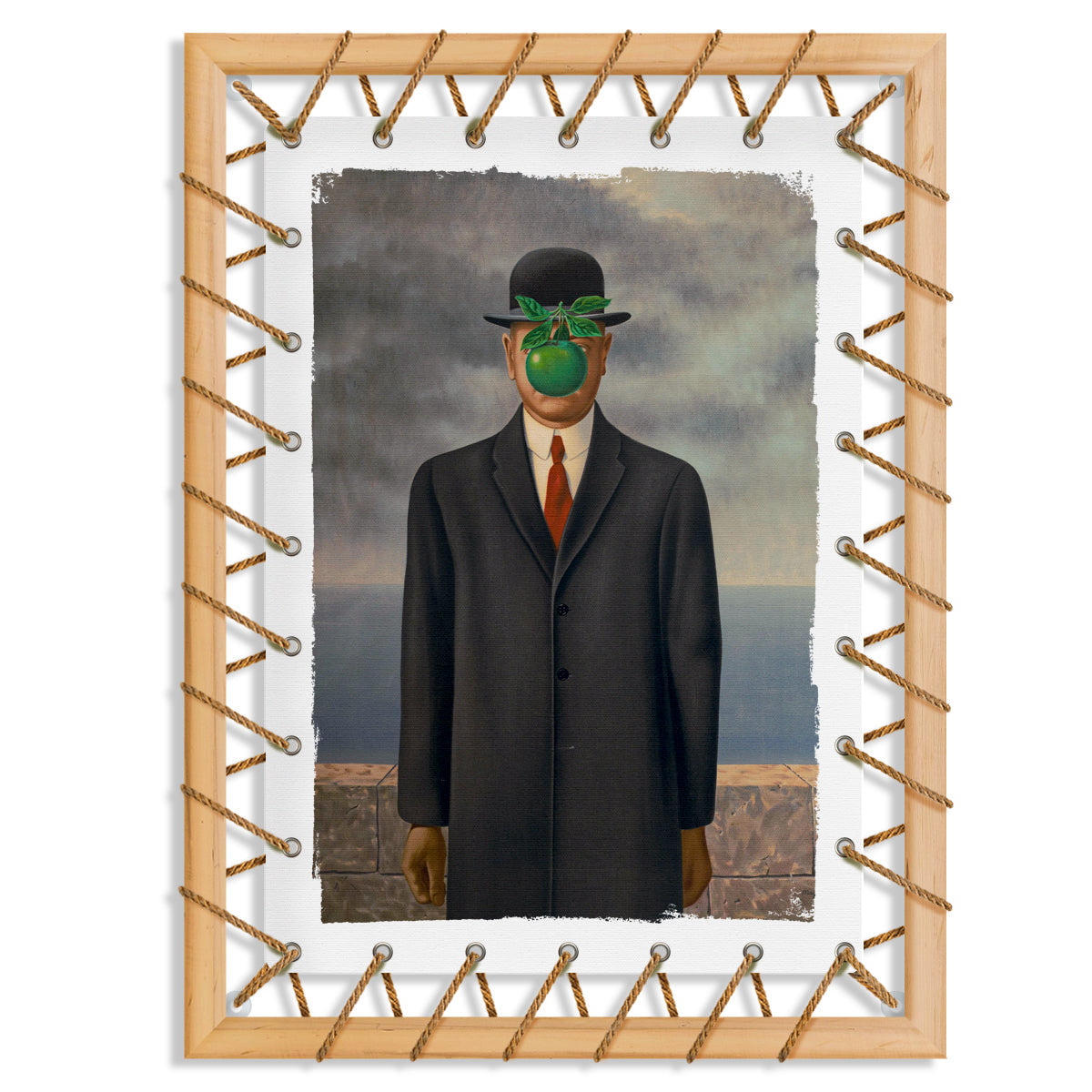 Tensotela 70x95 cm - Magritte The Son of Man - PlastiWood(14558274)