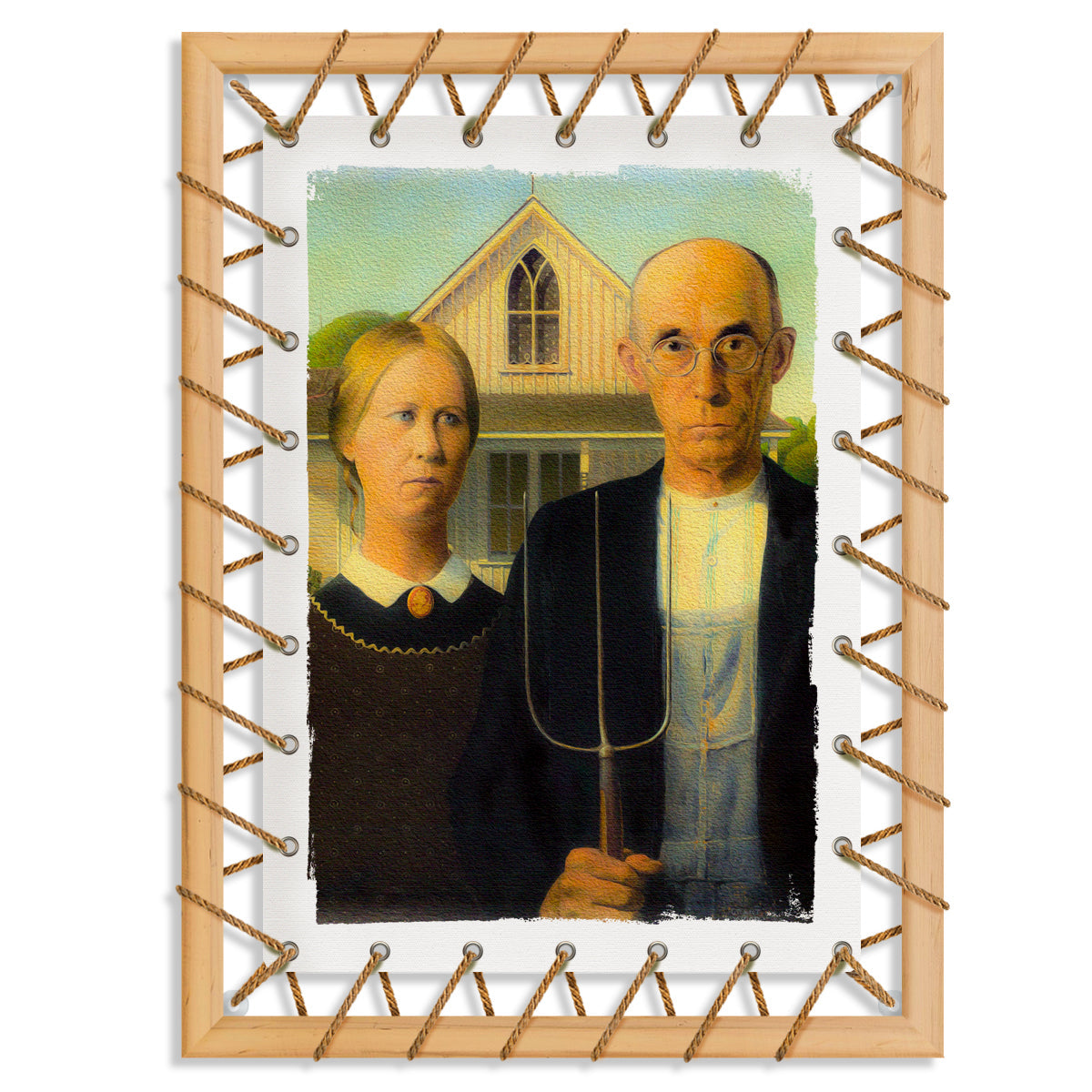 Tensotela 70x95 cm - Wood American Gothic - PlastiWood (14558321)