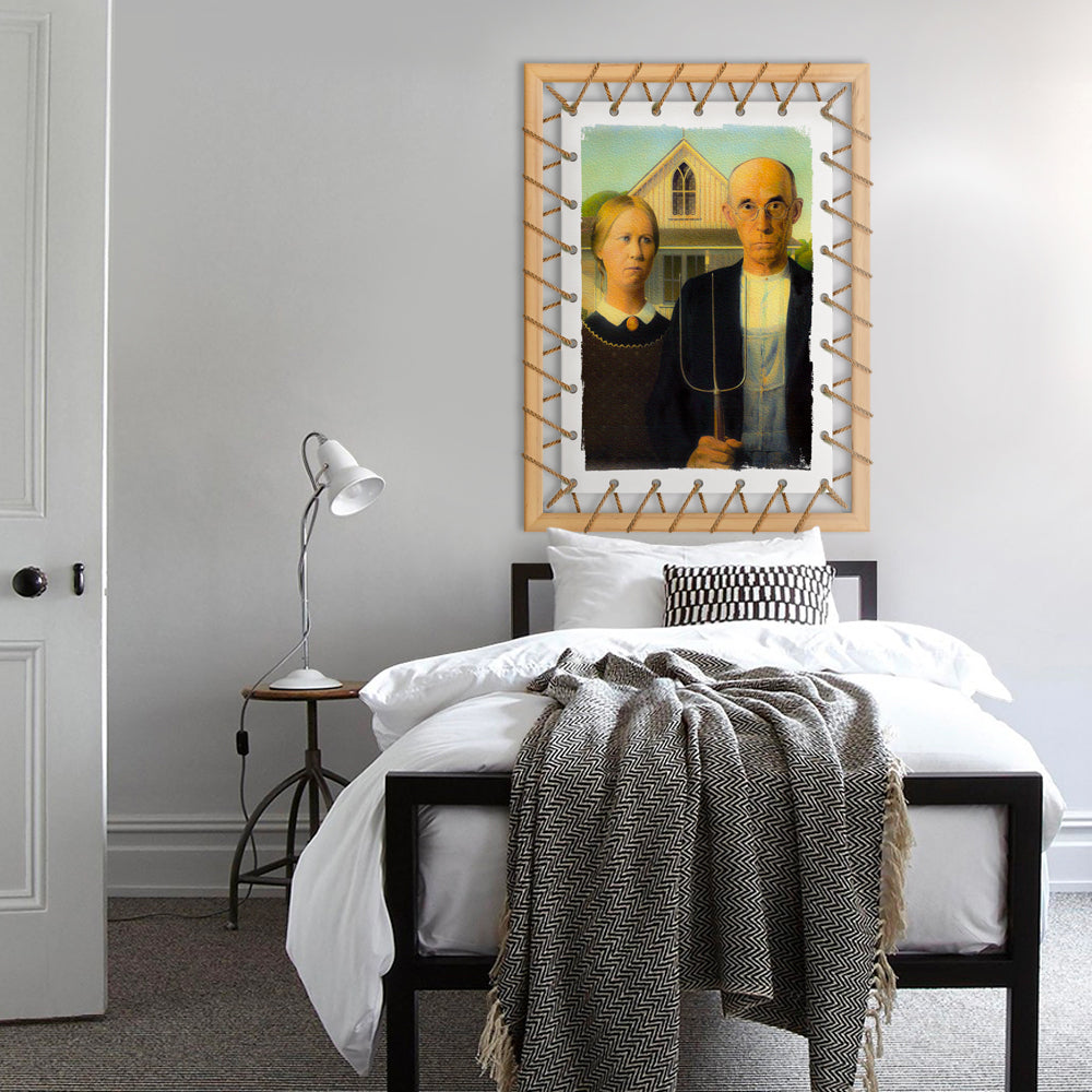 Tensotela 70x95 cm - Wood American Gothic - PlastiWood (14558323)