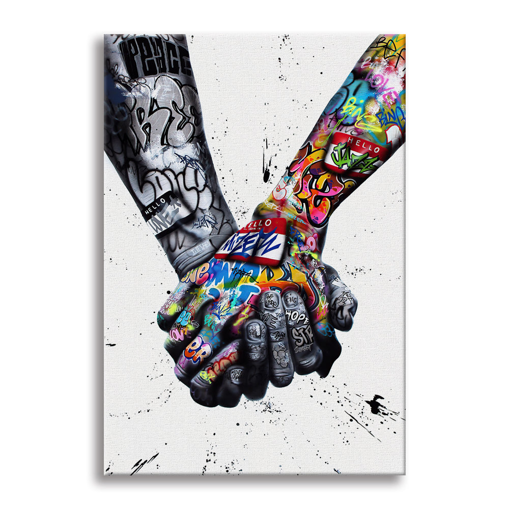 Together -  Quadro Canvas Contemporaneo su telaio in legno - PlastiWood (14558440)