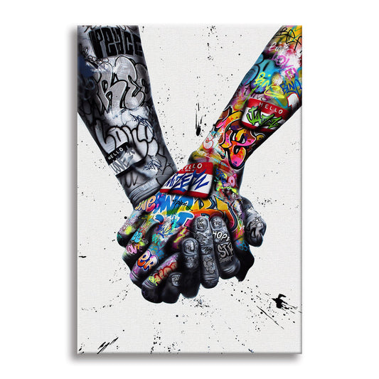 Together -  Quadro Canvas Contemporaneo su telaio in legno - PlastiWood (14558440)