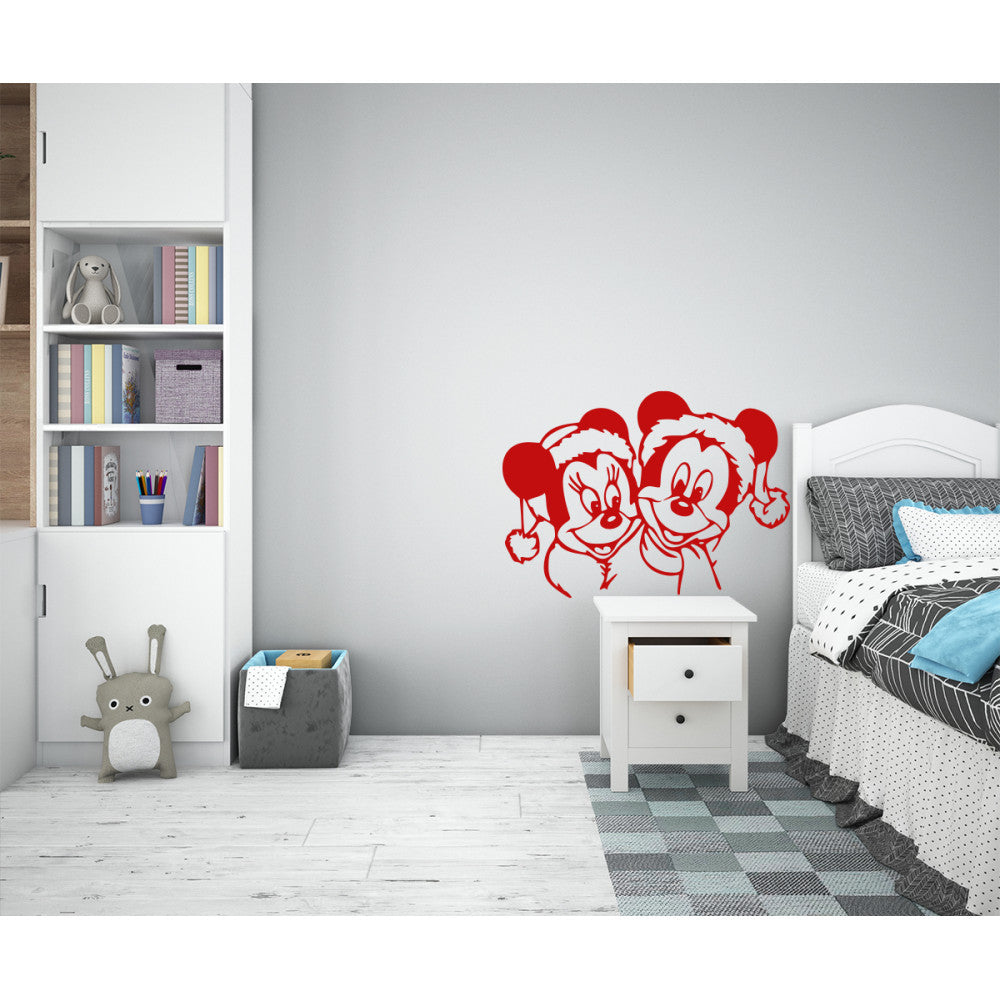 TOPOLINO E TOPOLINA - Adesivo murale wall sticker in vinile 55x80 cm - PlastiWood (14558458)