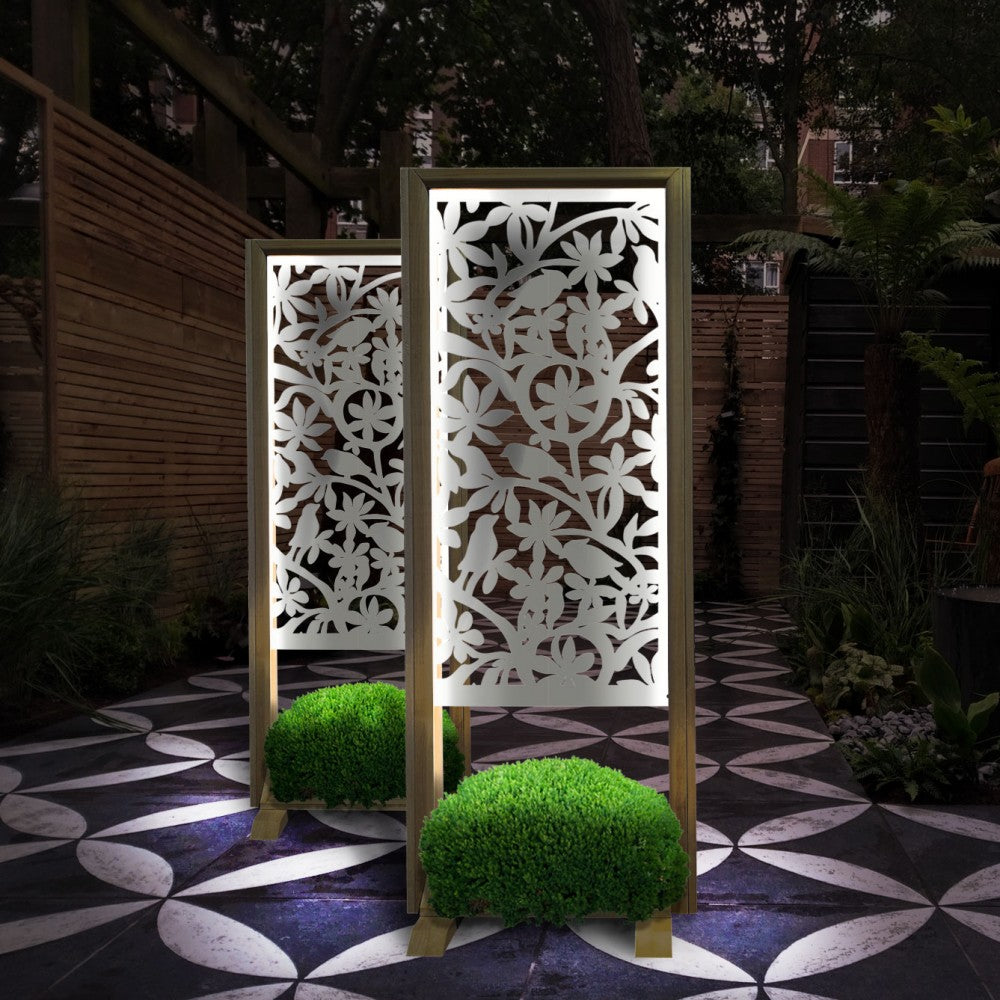 UCCELLINI - Separè - Paravento modulabile - 70x190cm - in Legno e PVC - PlastiWood (14558585)