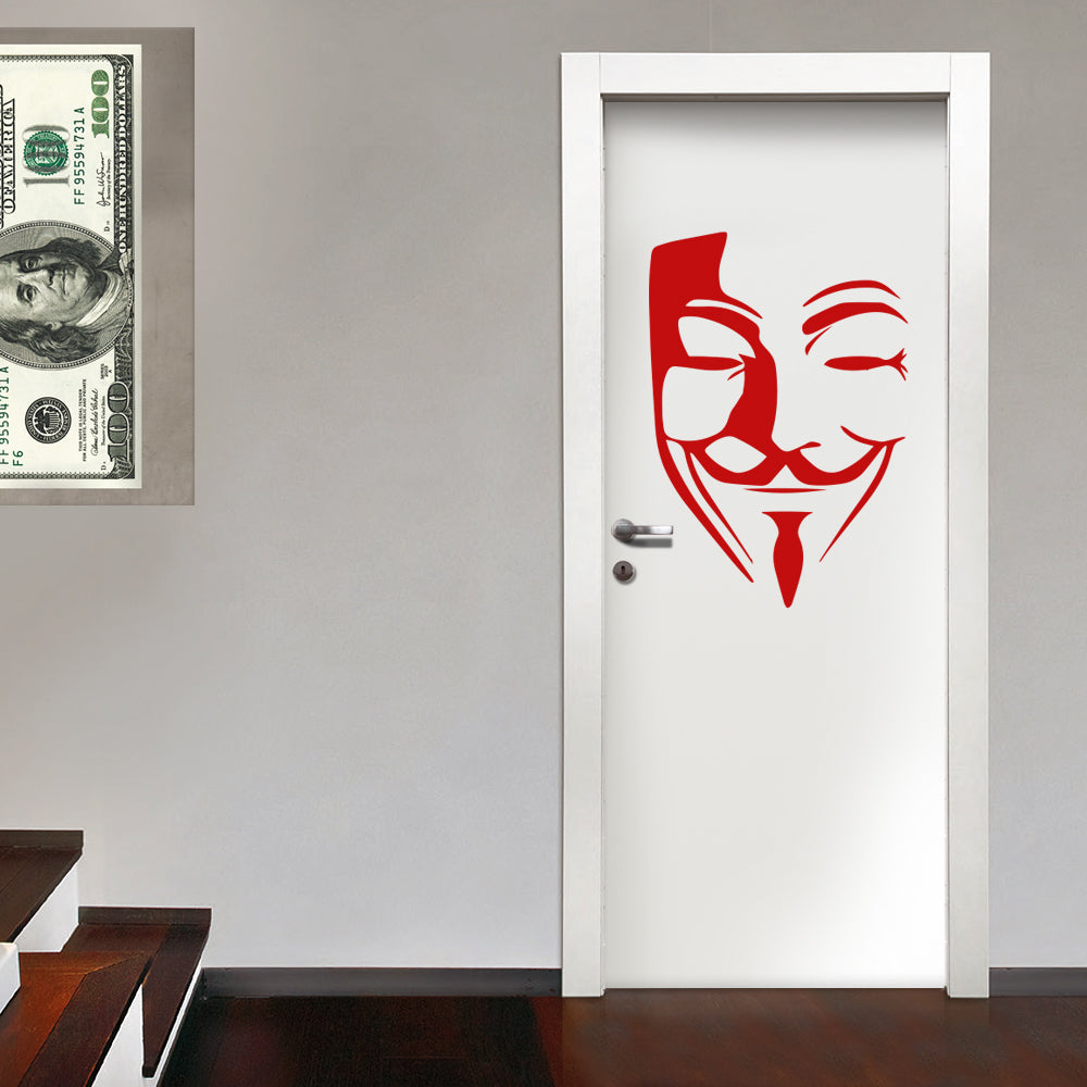 V PER VENDETTA - Adesivo murale wall sticker in vinile 55x80 cm - PlastiWood (14558635)