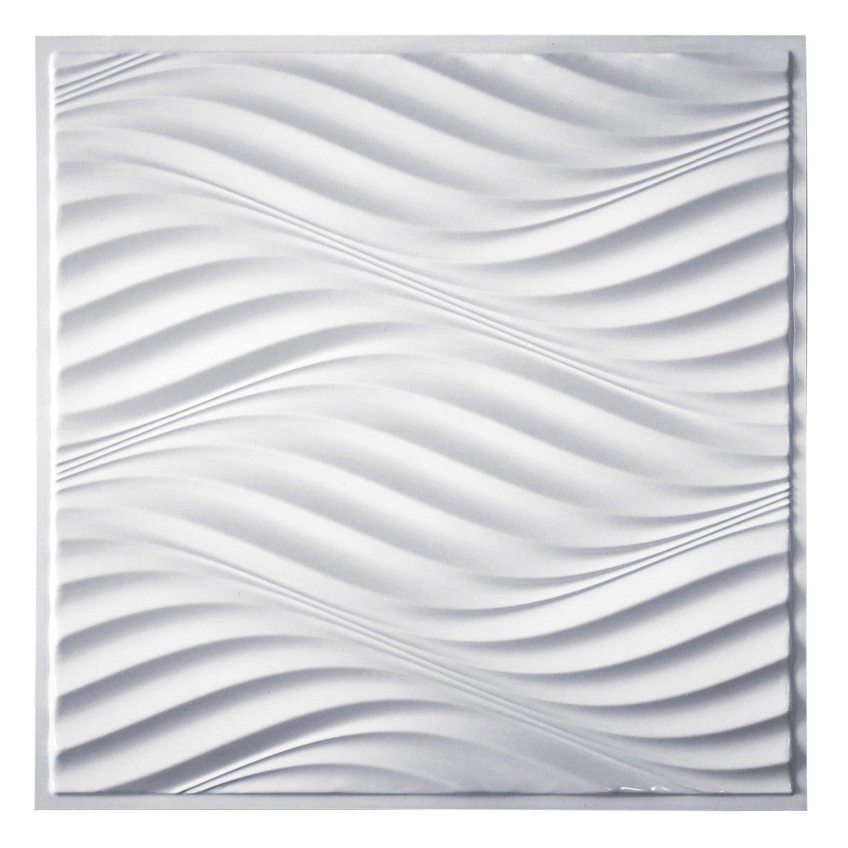 WAVES - Pannello per parete in PVC a rilievo 3D - 59,5cmX59,5cm - PlastiWood(14558760)