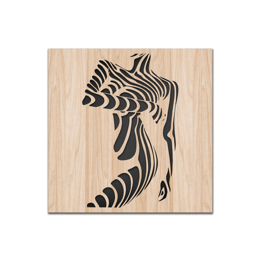 WOMAN NUDE- Quadro arredo LASERCUT composito Legno e PVC - PlastiWood