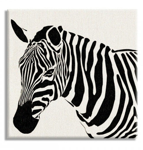 ZEBRA sx - Stampa su tela Canvas montata su telaio in legno - PlastiWood (14558991)