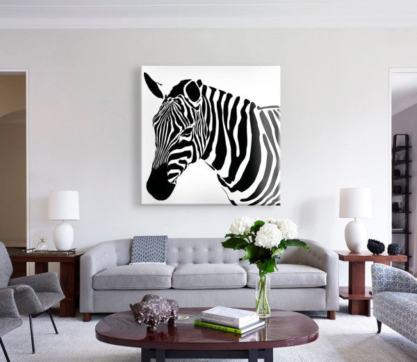 ZEBRA sx - Stampa su tela Canvas montata su telaio in legno - PlastiWood (14558993)